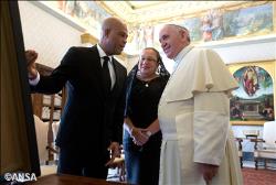 Vatican : Le Pape François reçoit le Président Martelly et son épouse
