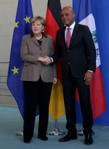 Allemagne:  la Chancelière Angela Merkel reçoit le Président Michel Martelly